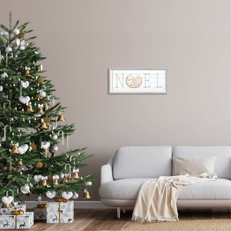 Stupell Noel Holiday Sand Dollar Sign Framed Giclee Art, Design by Elizabeth Tyndall
