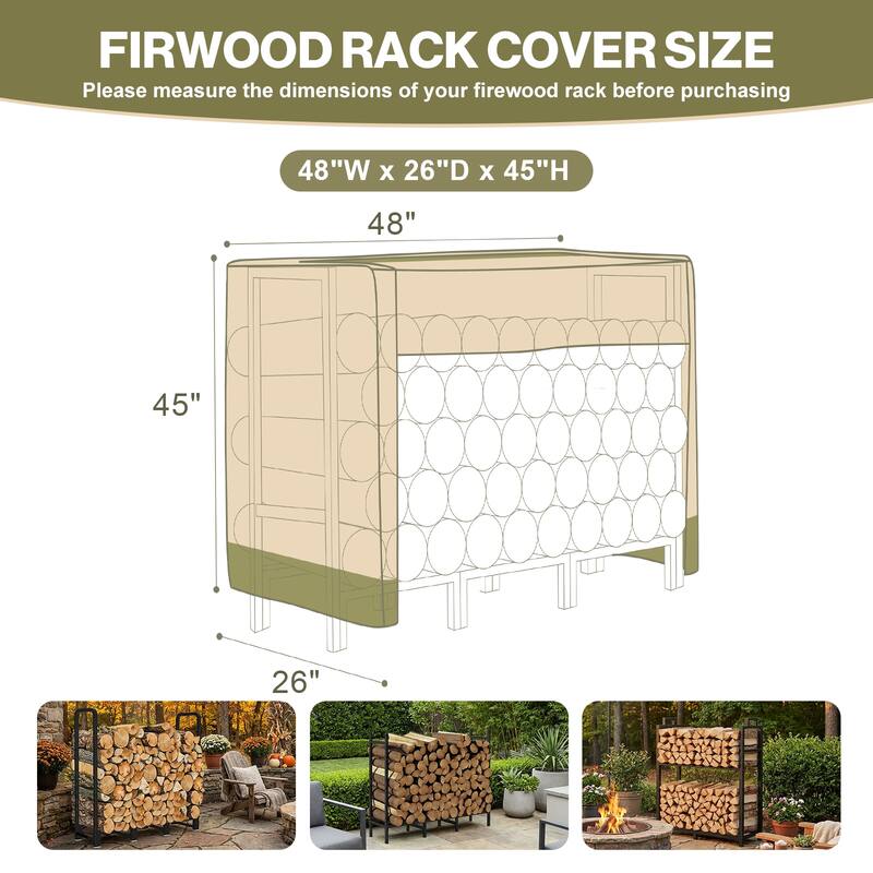 Aoodor Heavy Duty Firewood Rack Cover