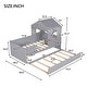 preview thumbnail 5 of 7, Gray Twin House Low Loft Bed with Trundle