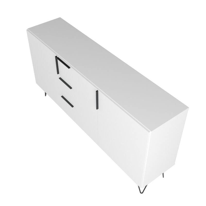 Manhattan Comfort Beekman 62.99 Sideboard with 4 Shelves
