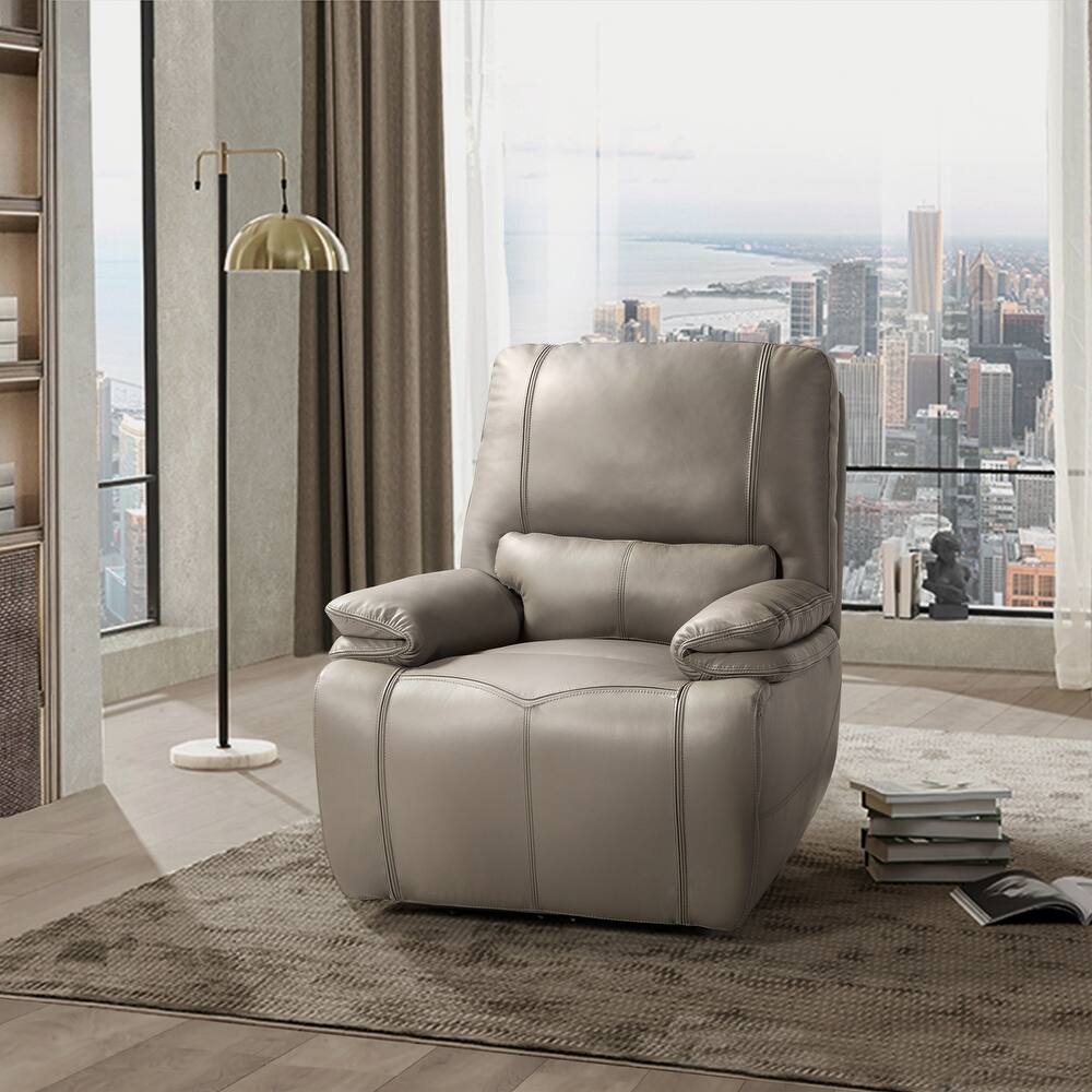 Mercedes Genuine Leather Power Recliner with Cushion Padded
