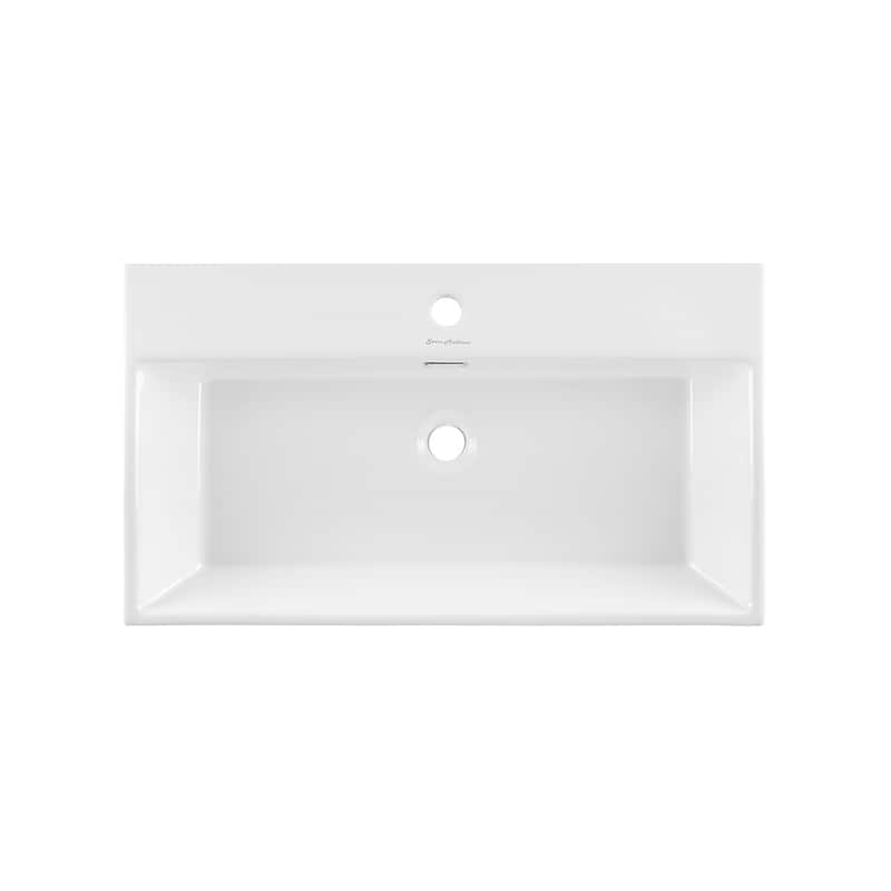 Claire Ceramic Console Sink White Basin Gold Legs