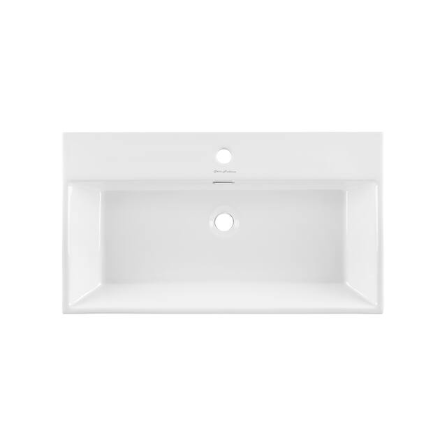 Claire Ceramic Console Sink White Basin Gold Legs