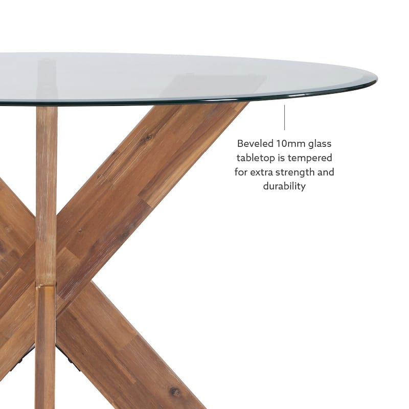 Linon Allard 5-Piece Rustic Dining Set