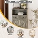 preview thumbnail 6 of 9, EROMMY Farmhouse Storage Cabinet with Doors and Adjustable Shelves, Small Freestanding Floor Cabinet , Narrow Organizer
