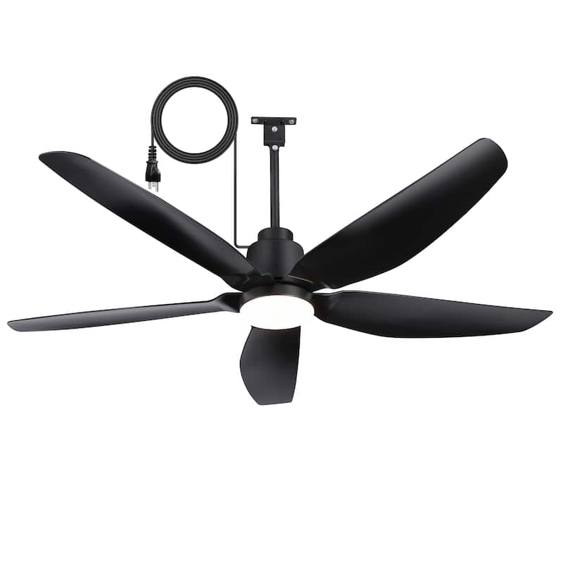 42"/52" Waterproof 5-Blade Outdoor Ceiling Fan with LED Light and Remote