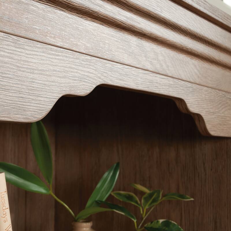 Wood Bookcase with 1 Drawer, Brown - 26.61" W x 17.68" D x 71.97" H