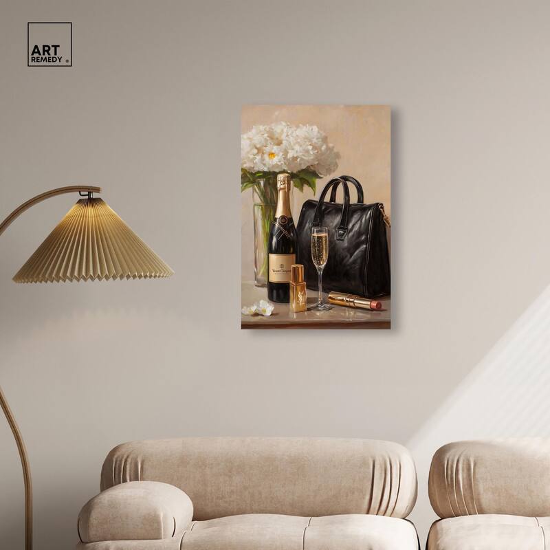 Cheers to Lovely Glam Canvas by Art Remedy, Gallery Wrapped
