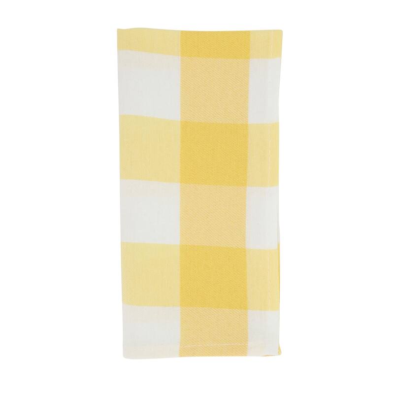 Buffalo Plaid Check Pattern Design Cotton Napkins (Set of 4)