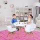 preview thumbnail 4 of 8, Gymax 5 PC Kids Round Table Chair Set with 4 Arm Chairs White