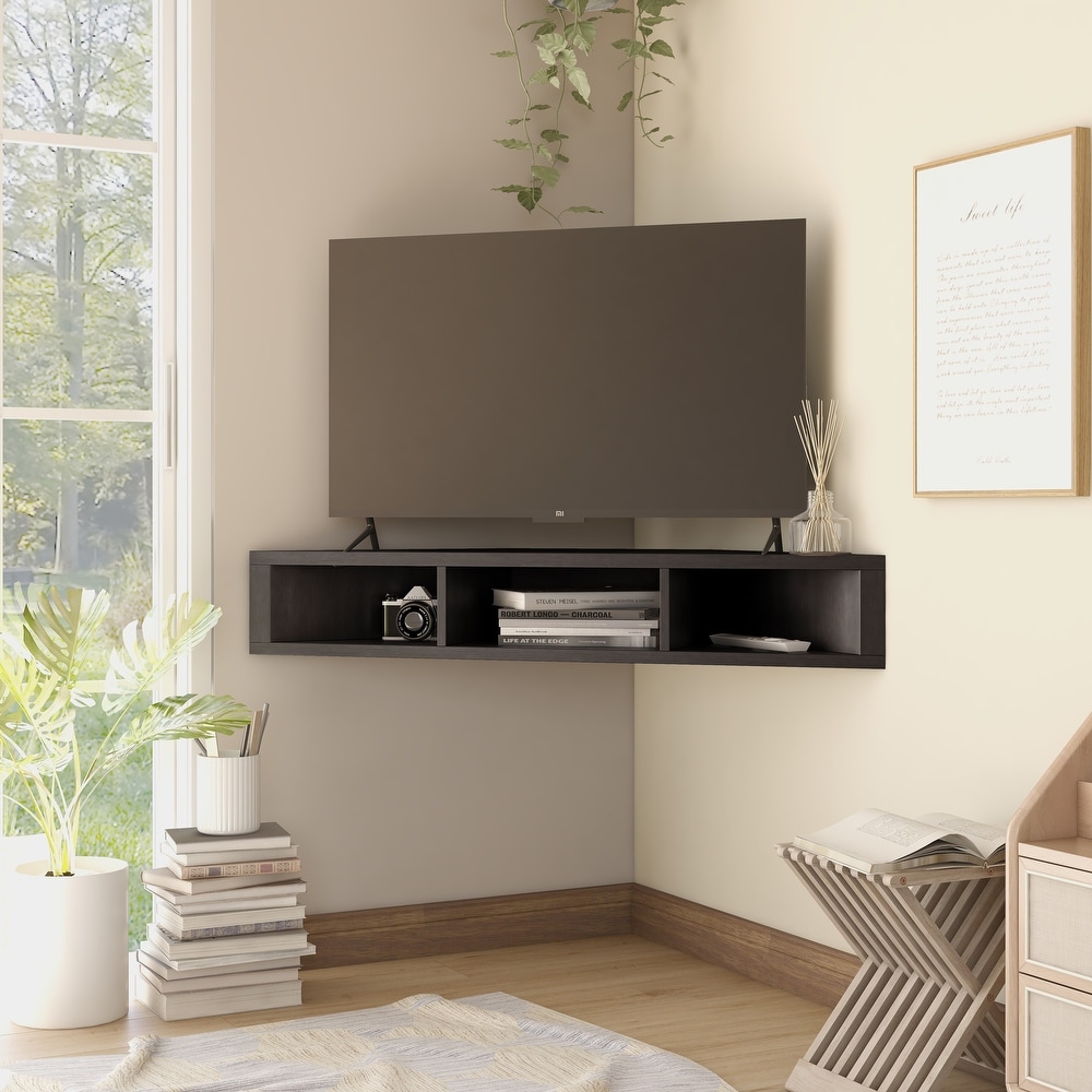 Corner TV stand for space-saving