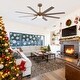 preview thumbnail 3 of 9, 65-Inch Modern Reversible Dimmable Large Ceiling Fan with Light and Remote