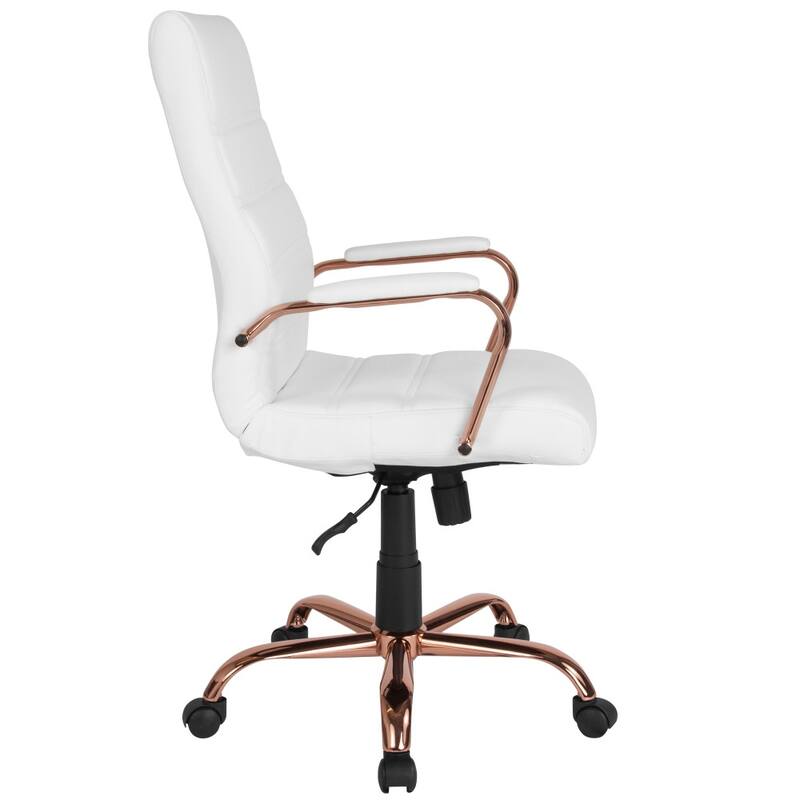 High Back LeatherSoft Executive Swivel Office Chair with Chrome Base