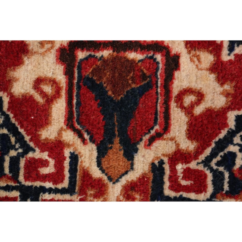 Hand Knotted Oriental 100% Wool Carpet Traditional Floral Beige & Ivories Tabriz Area Rug - 11' 2'' X 7' 4''