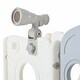 preview thumbnail 26 of 37, 7-in-1 Toddler Slide Set - Spaceship Playset with Slide, Arch Tunnel, Basketball Hoop, and Toy Storage