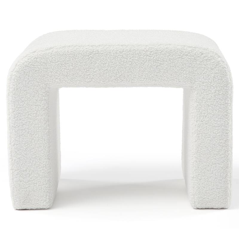 Modern Vanity Stool, Large Foot Rest Ottoman, Extra Seating Shoe Bench for Living Room, Entryway, Bedroom Dressing Chair