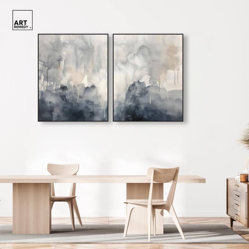 Muted Ocean Hues Canvas Set of 2 by Art Remedy
