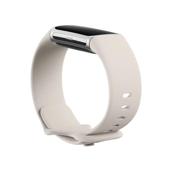Fitbit Charge 6 Fitness Tracker in Porcelain/Silver Aluminum 