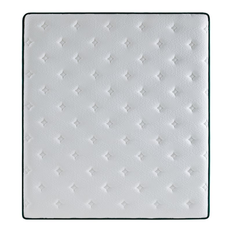 Pefect Medium Firm Gel Memory Foam 12 in. Hybrid Motion Isolation Mattress - Green - Full XL