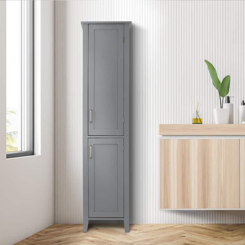 Teamson Home Mercer Wooden Freestanding Linen Tower