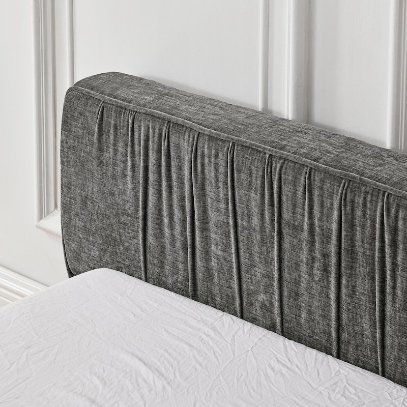 Grounded Queen Size Platform Bed with Headboard and Solid Frame