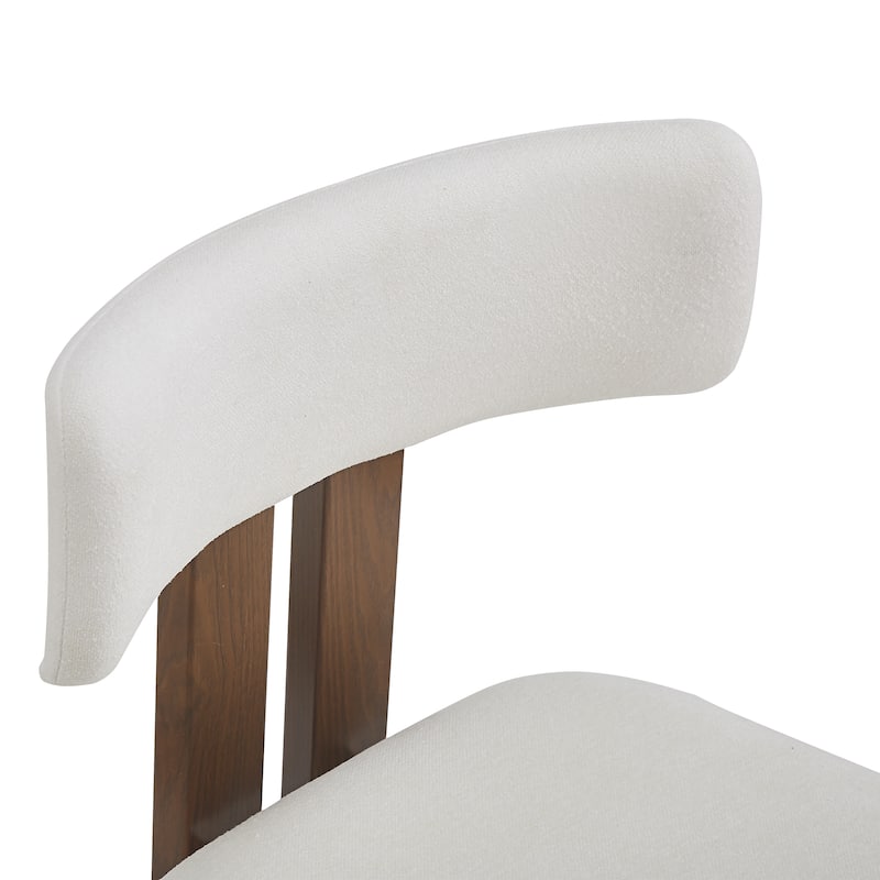 Upholstered Armless Dining Chairs With Metal Legs (Set of 2)
