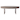 43" Brown Oval Coffee Table with Faux Marble Top and Geometric Leg Design - 43.25” x 23.75” x 17” 