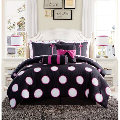 VCNY Home Sophie Polka Dot Bed-in-a-Bag Comforter Set