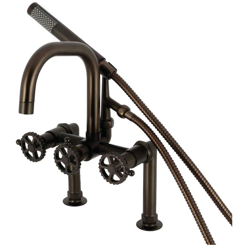 Kingston Brass AE840.CG Fuller Deck Mounted Tub Filler with Built-In
