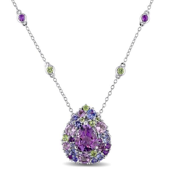5/8" SPARKLING PERIDOT 925 STERLING SILVER pendant 5/8" SPARKLING PERIDOT 925 STERLING SILVER pendant