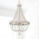 preview thumbnail 11 of 29, Cauhu 4-light Farmhouse Coastal Beaded Empire Chandelier for Dining Room - 16'' W x 16'' D x 27'' H
