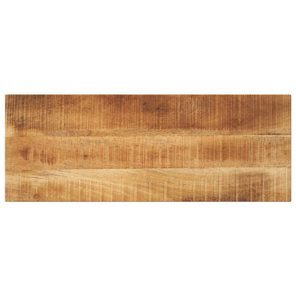 vidaXL Table Top 35.4"x11.8"x1" Rectangular Solid Wood Rough Mango - 35.4" x 11.8" x 1"