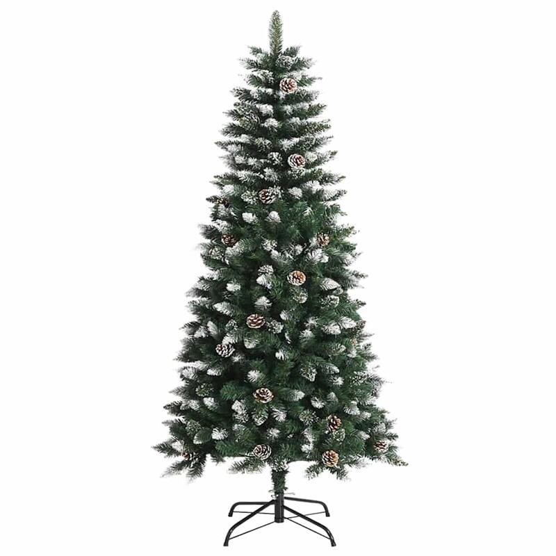 vidaXL Artificial Christmas Tree with 150 LEDs Green 55 x 55 x 120 cm - 55x 55 x 120