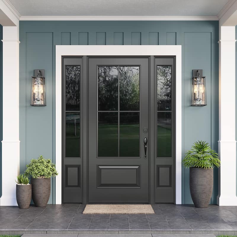 Millennium Lighting Dutton 1 Light Outdoor Wall Sconce in Powder Coat Black - 23.5  Inch