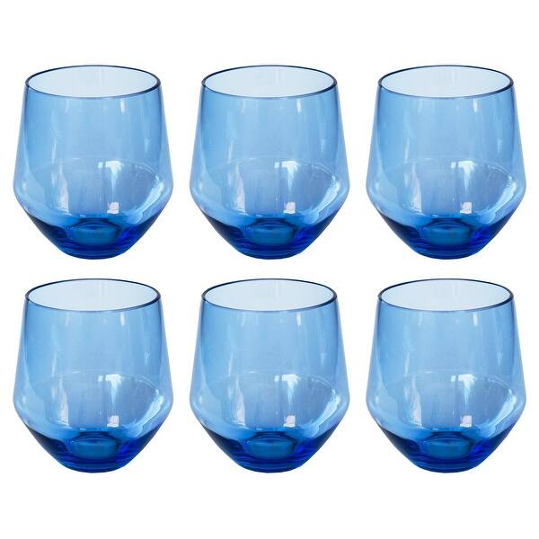 Abode Homewares Angle Acrylic Stemless Wine Glass - 18 oz - Set of 6 - On  Sale - Bed Bath & Beyond - 40129014