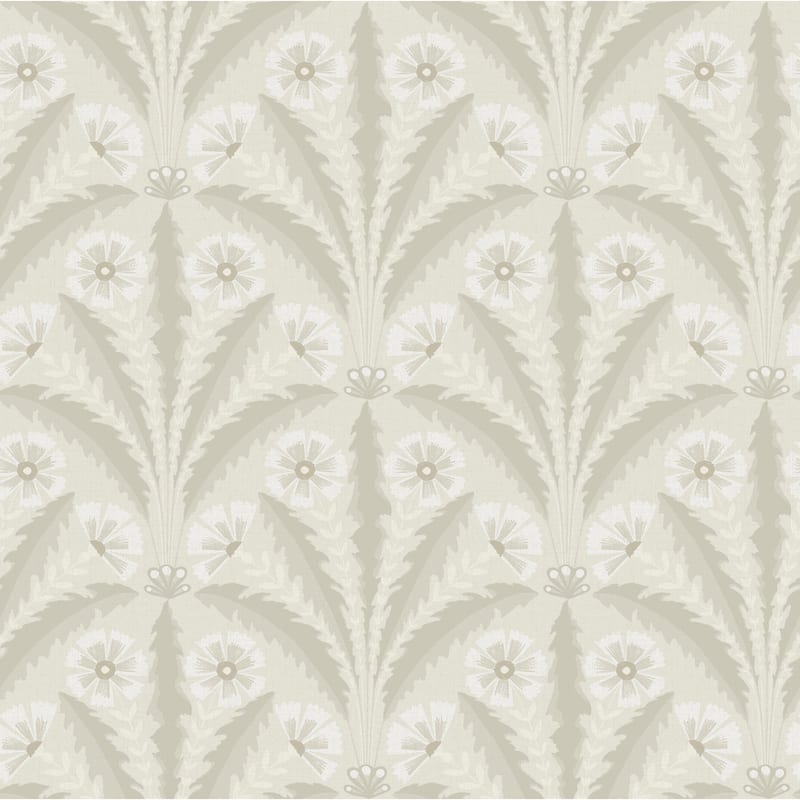 Chesapeake Tap Root Beige Floral Damask Wallpaper
