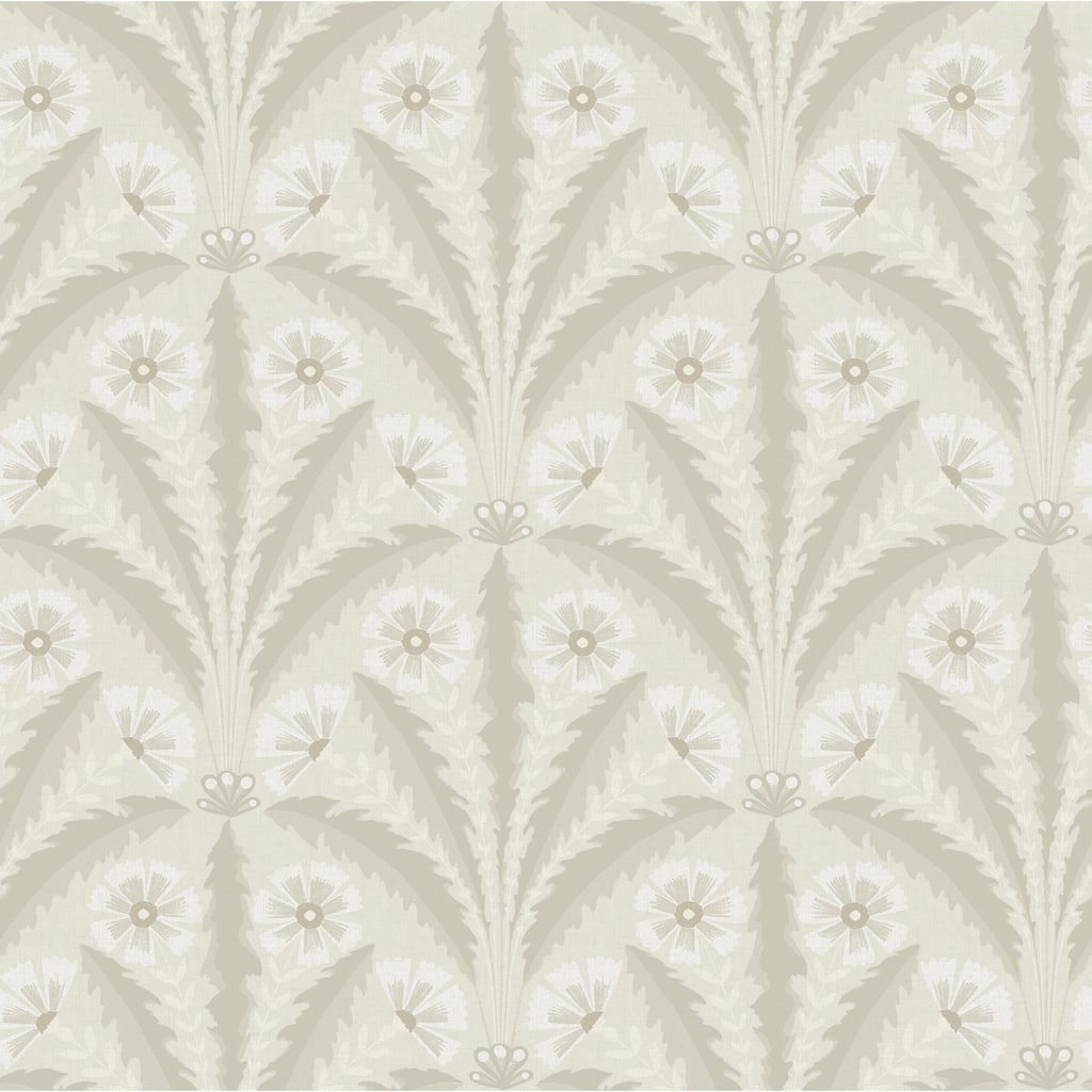 Chesapeake Tap Root Beige Floral Damask Wallpaper