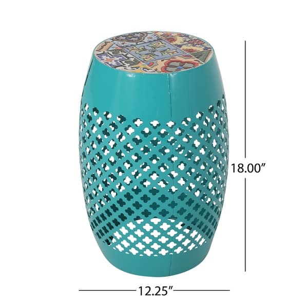 Roswell Outdoor Lace Cut Side Table by Christopher Knight Home On Sale Bed Bath & Beyond