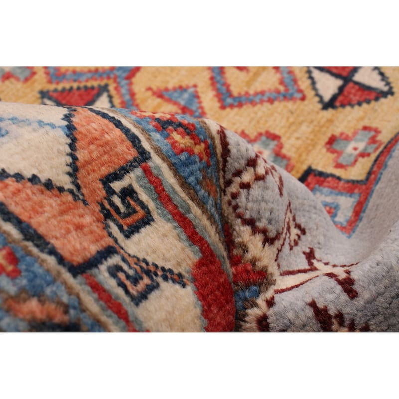 ECARPETGALLERY Hand-knotted Uzbek Ghazni Silver Wool Rug - 2'7 x 9'10