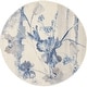 preview thumbnail 22 of 30, Nourison Somerset Vintage Watercolor Floral Pattern Area Rug 3'6" Round - Ivory/Blue - Runner/Round