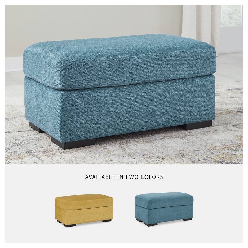 Signature Design by Ashley Keerwick Blue/Green Ottoman