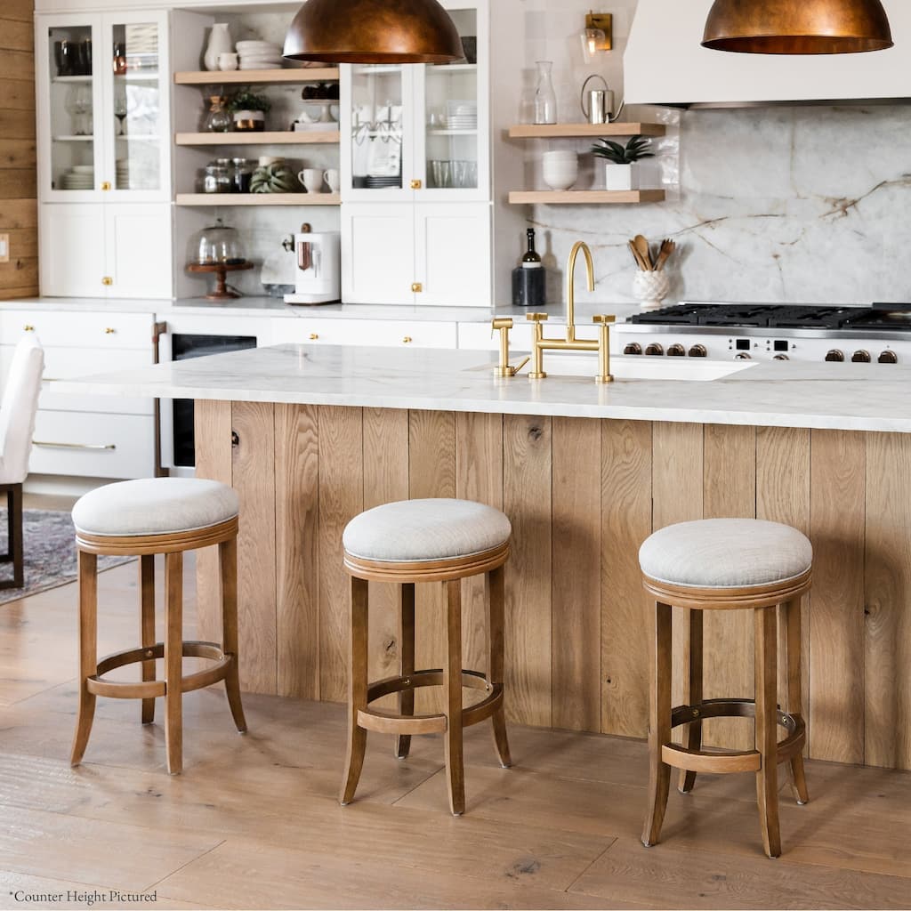 Maven Lane Eva Backless Swivel Counter and Bar Stool Round Seat - Single