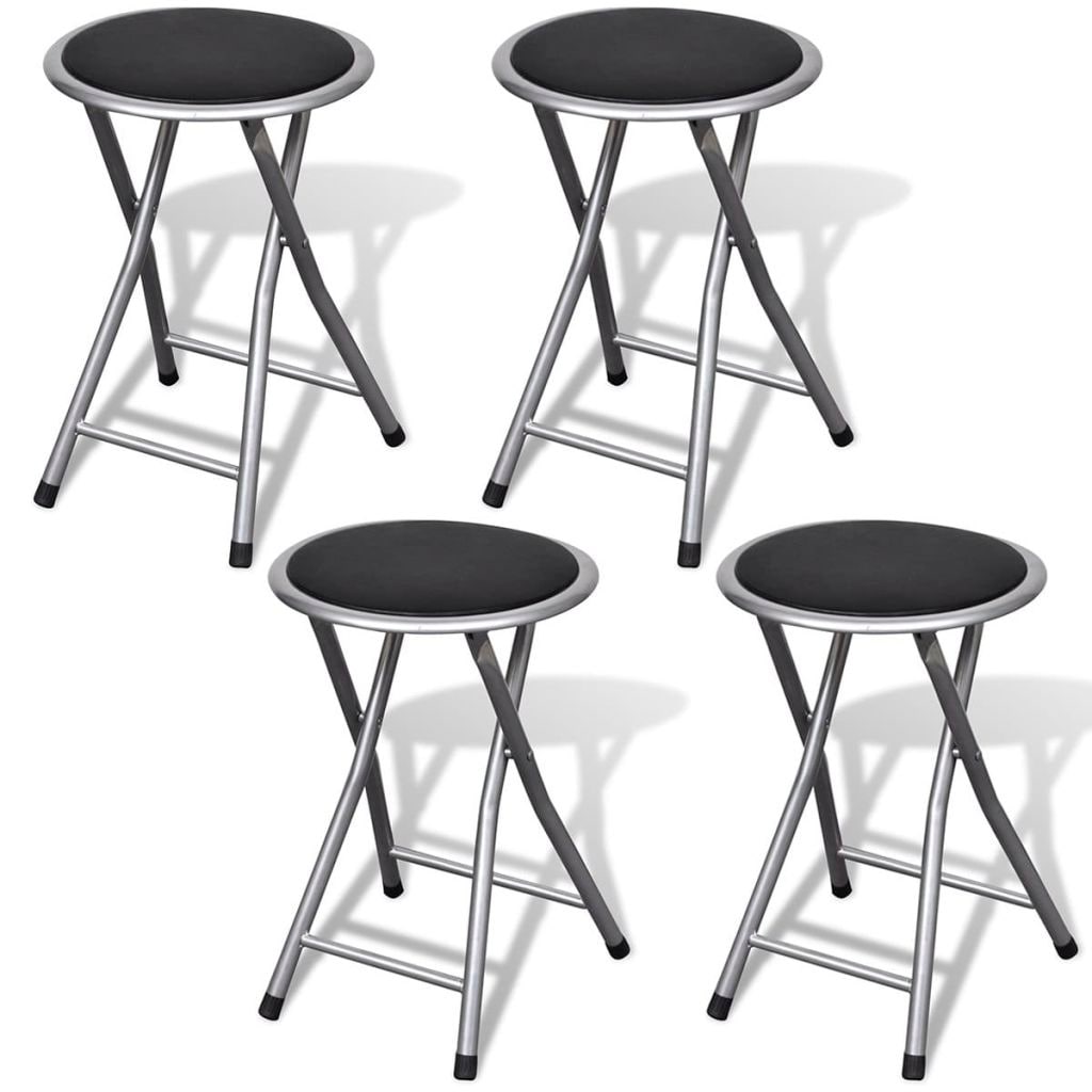 black foldable stool