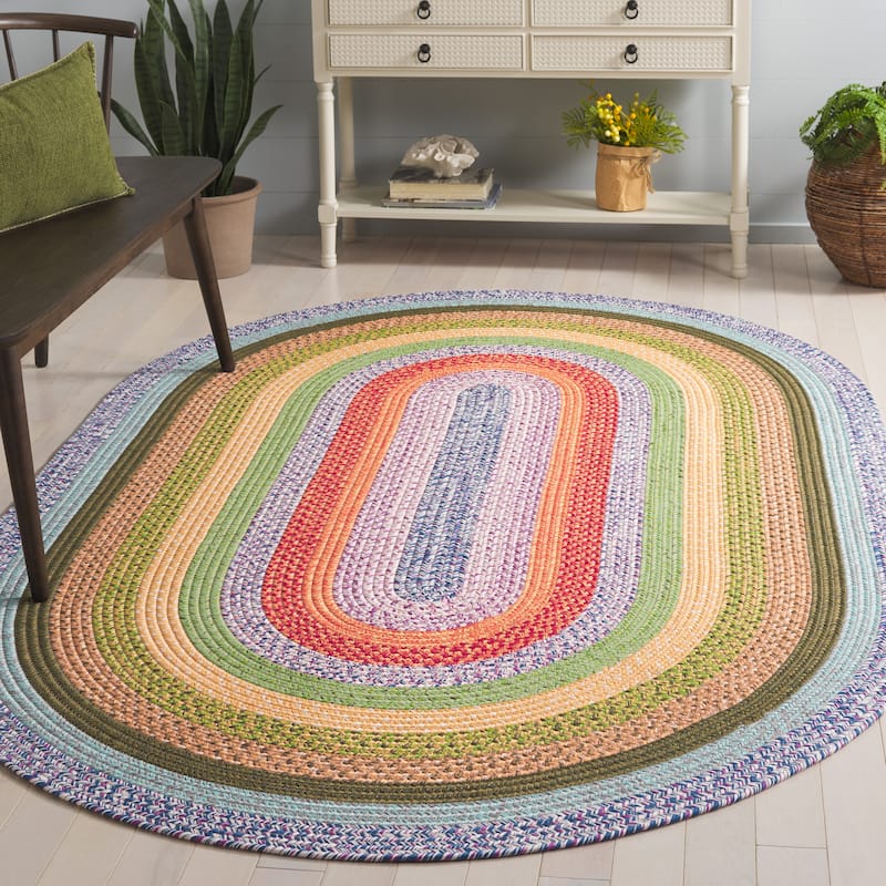 SAFAVIEH Handmade Braided Stacee Machine Washable Country Rug