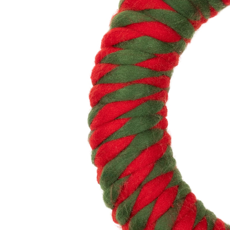 Twisted Yarn Plush Christmas Wreath - 13.5" - Unlit