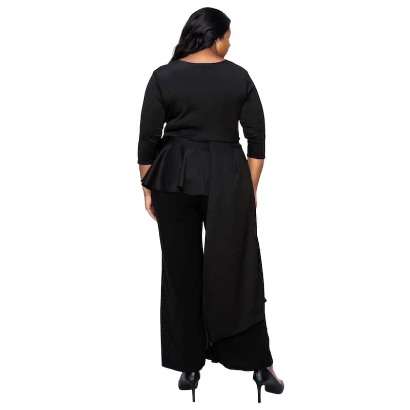L I V D Plus Size Sanctuary Asymmetrical Peplum Top