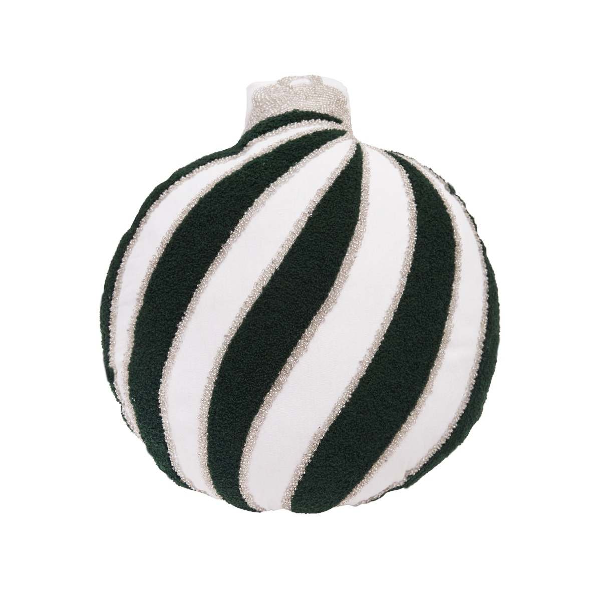 Green Ornament Throw Pillows
