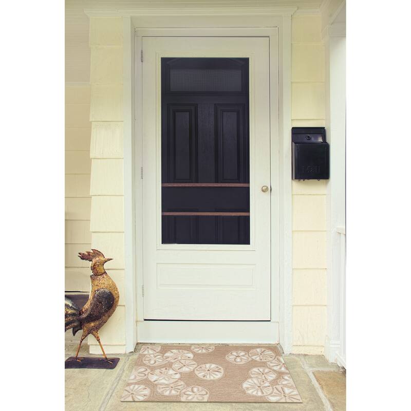 Liora Manne Capri Sea Biscuit Indoor/Outdoor Area Rug Seafoam 1'8" x 2'6"