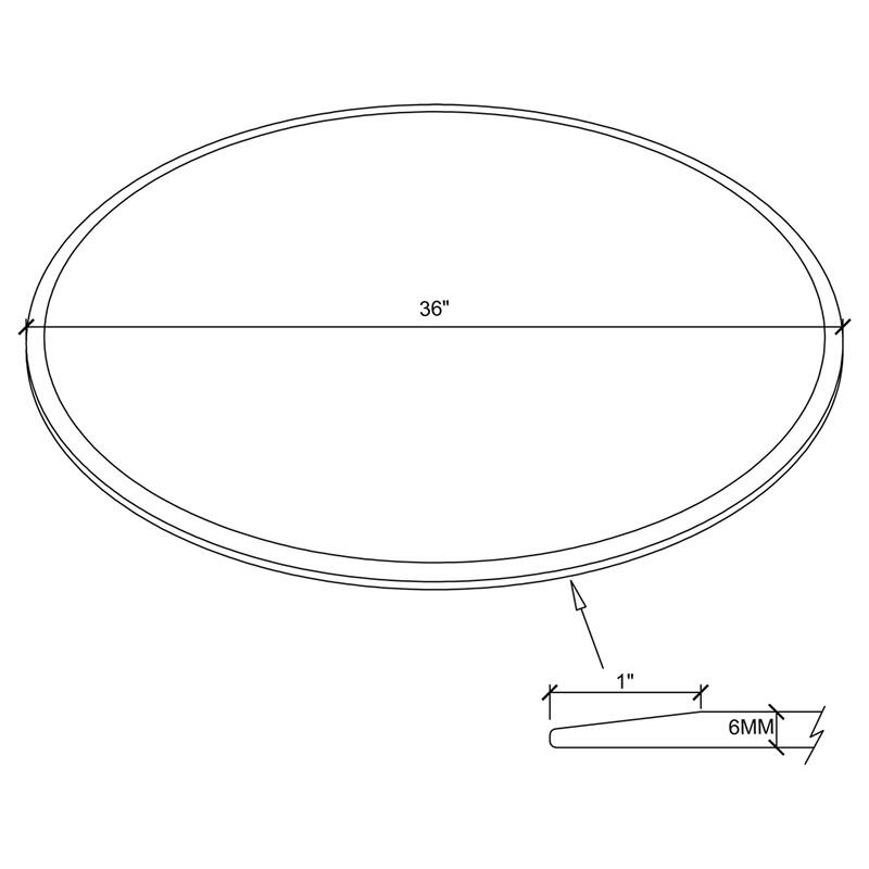 Round Casual Clear Tempered Glass Finish Top - Clear Glass