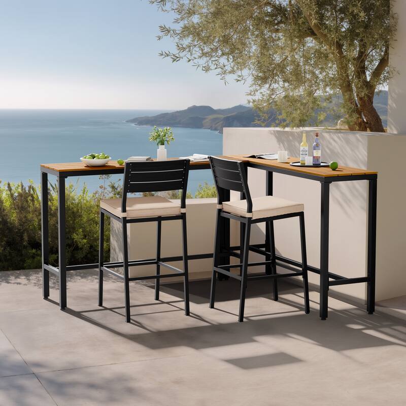 VredHom Outdoor Bar Table Rectangular Pub Table